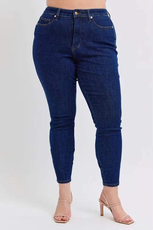 Mid Rise Tummy Control Classic Skinny Jeans