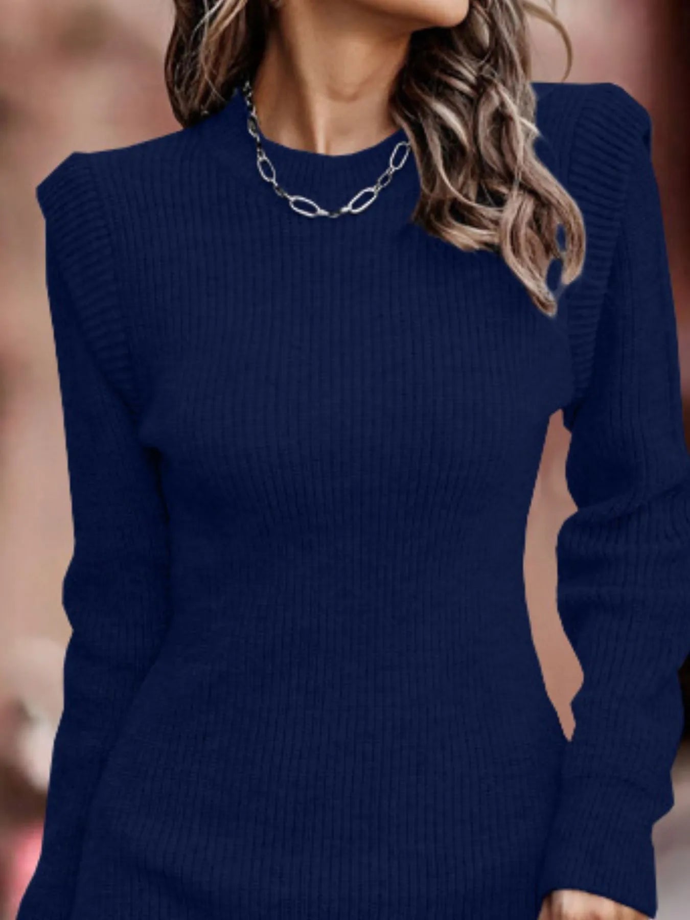 Ribbed Knit Sweater Dress