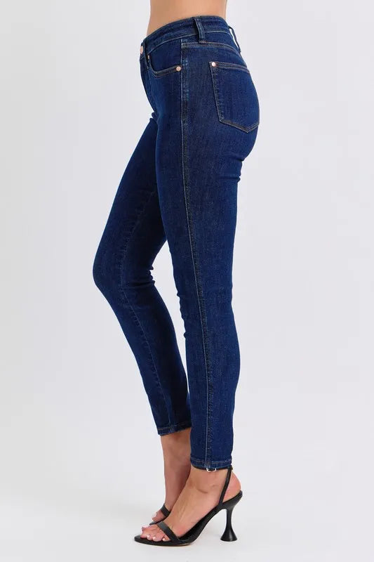 Mid Rise Tummy Control Classic Skinny Jeans