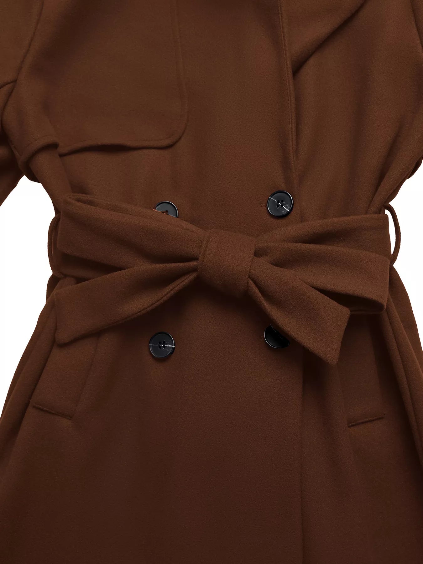 Lapel Collar Belted Overcoat