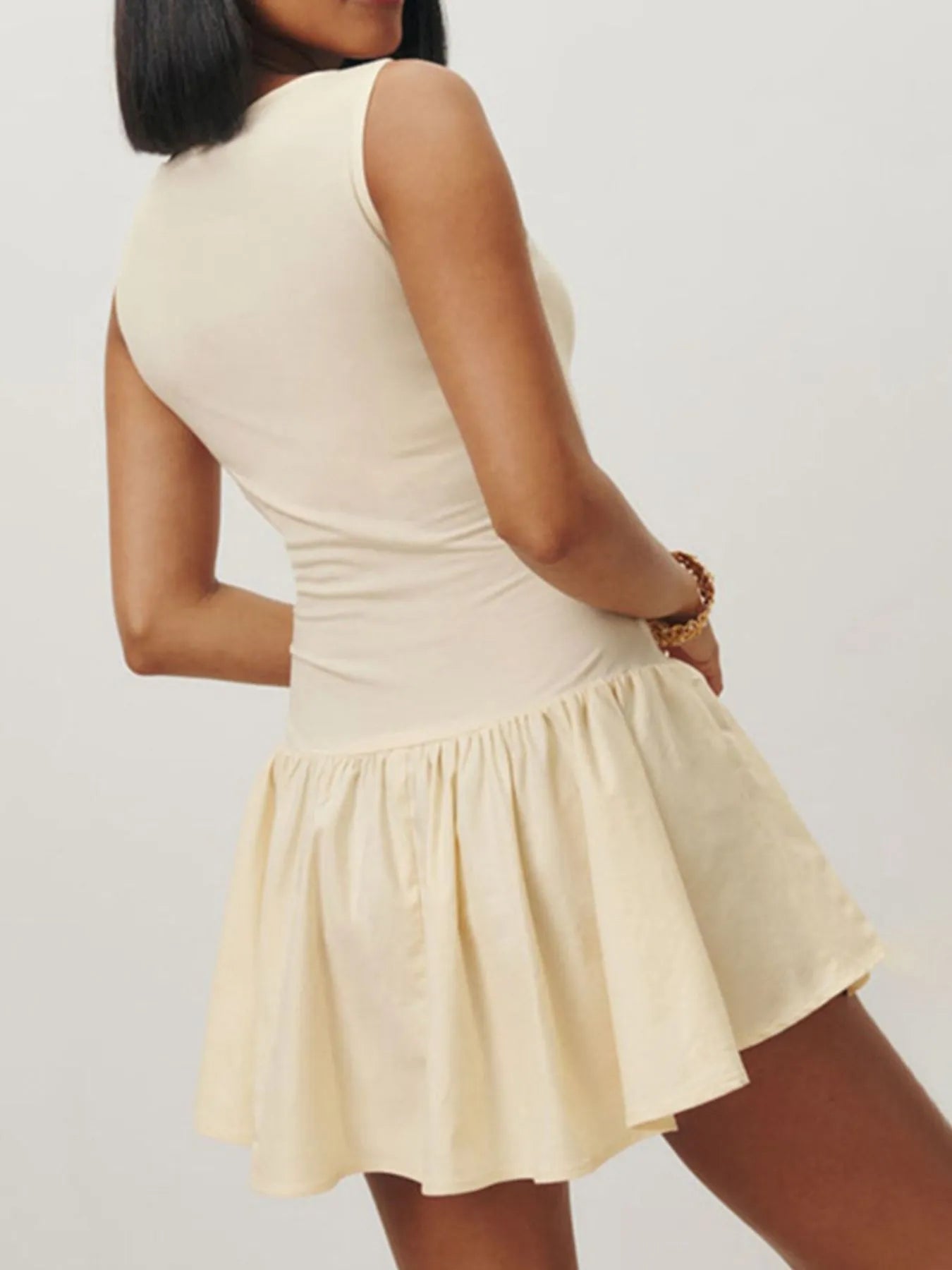 Solid Style Mini Tank Dress