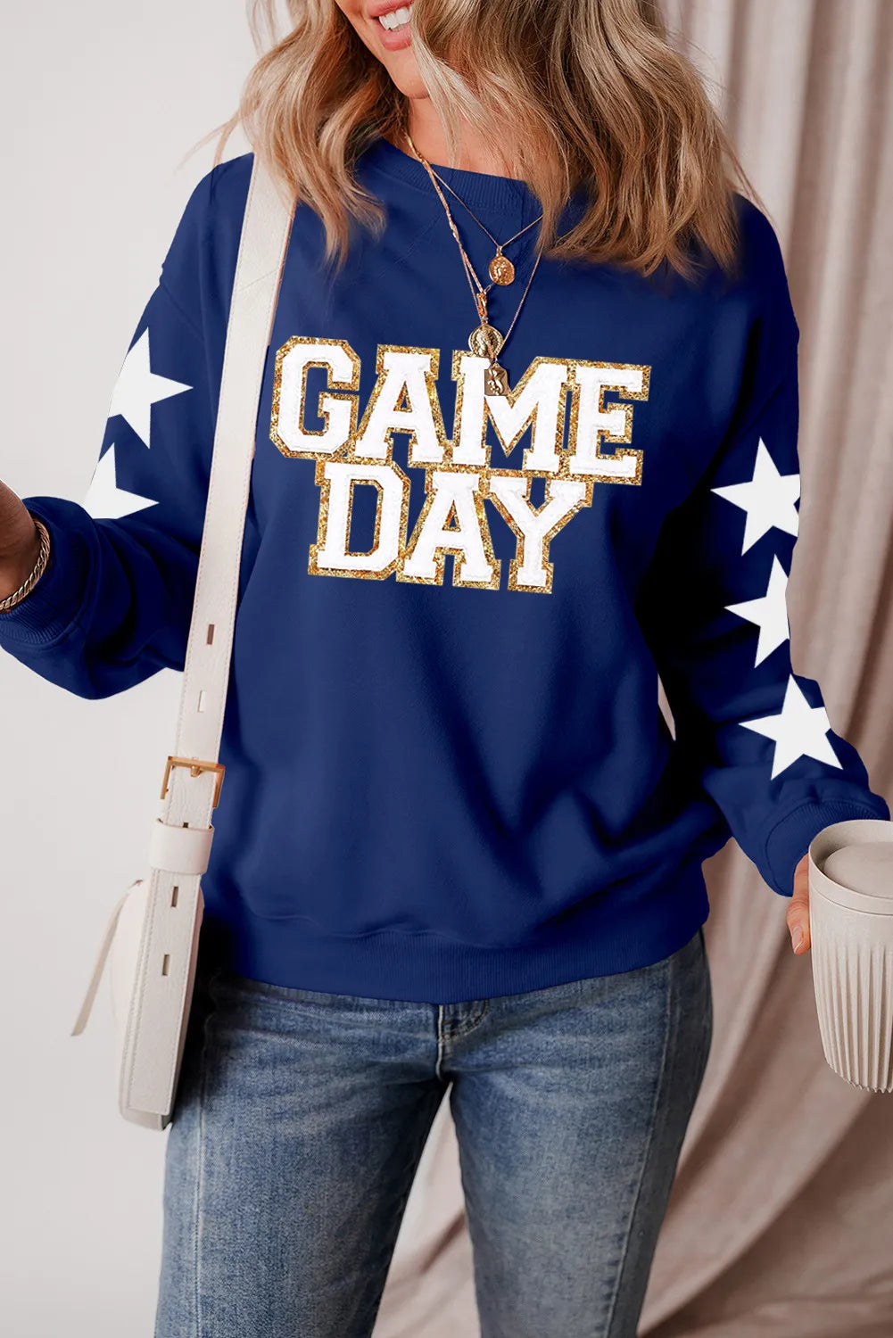 GAME DAY Star Sleeve Sweatshirt