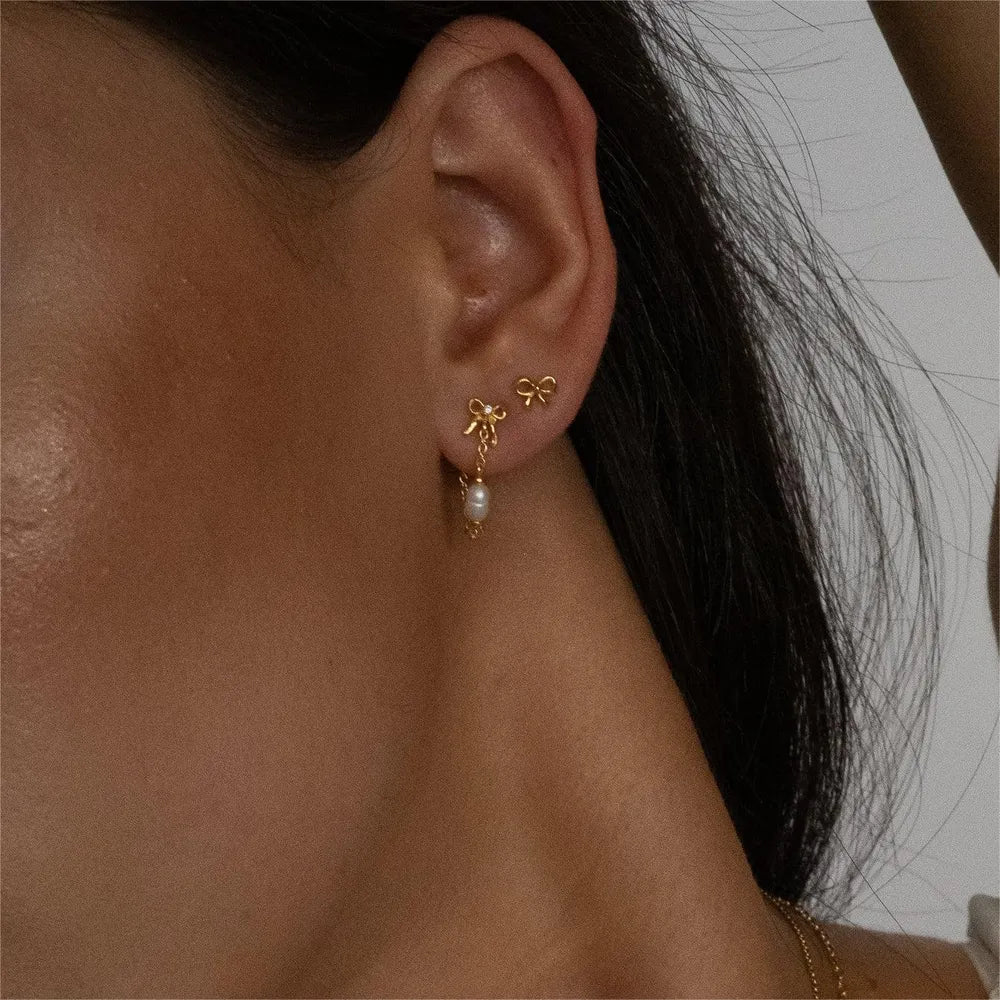 Dainty Bow Stud Earrings