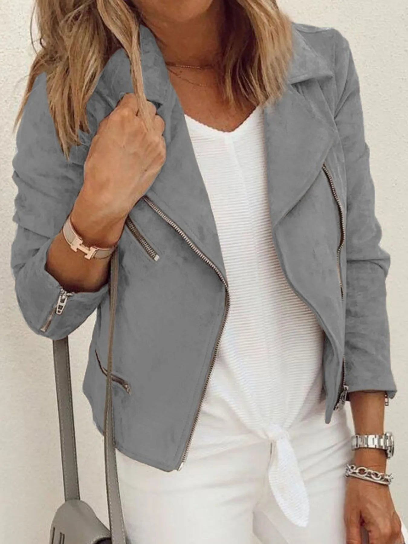 Cassidy Cropped Moto Jacket