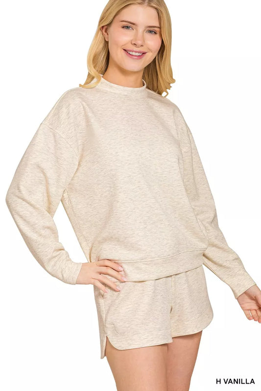 Scuba Long Sleeve Sweatshirt and Shorts Set - Back View