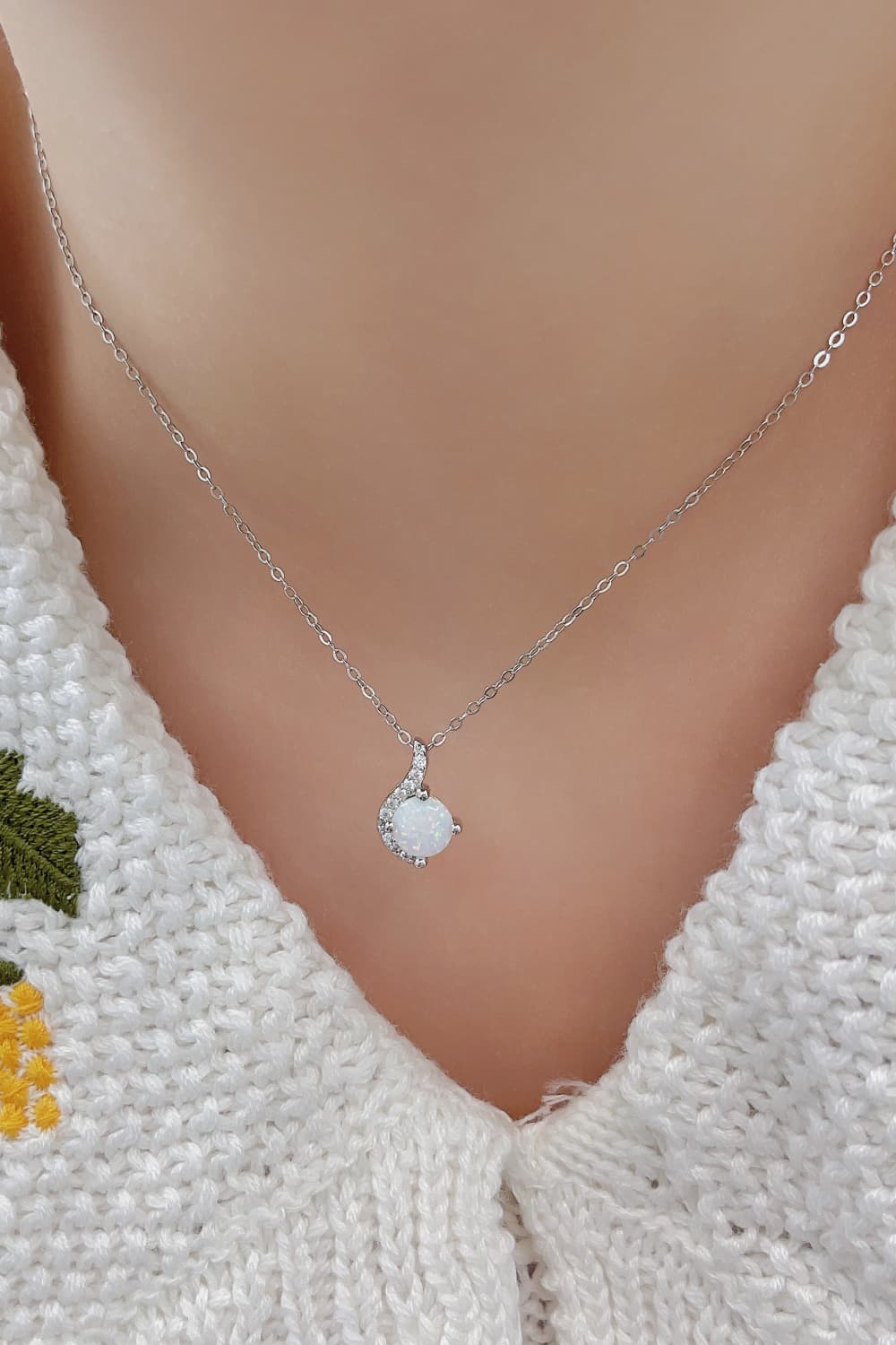 Opal Pendant Necklace