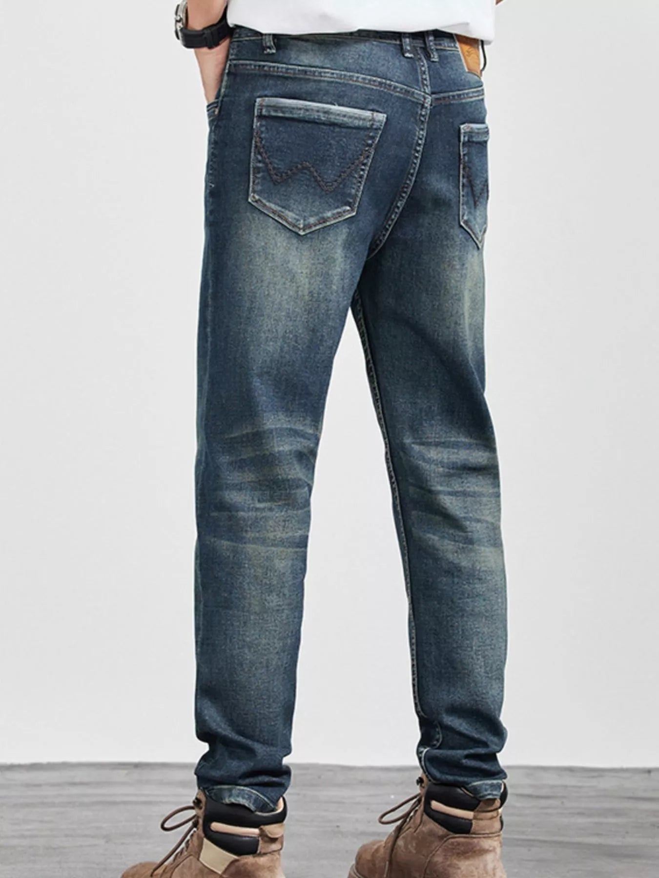 Men's Vintage Wash Slim Fit Jeans