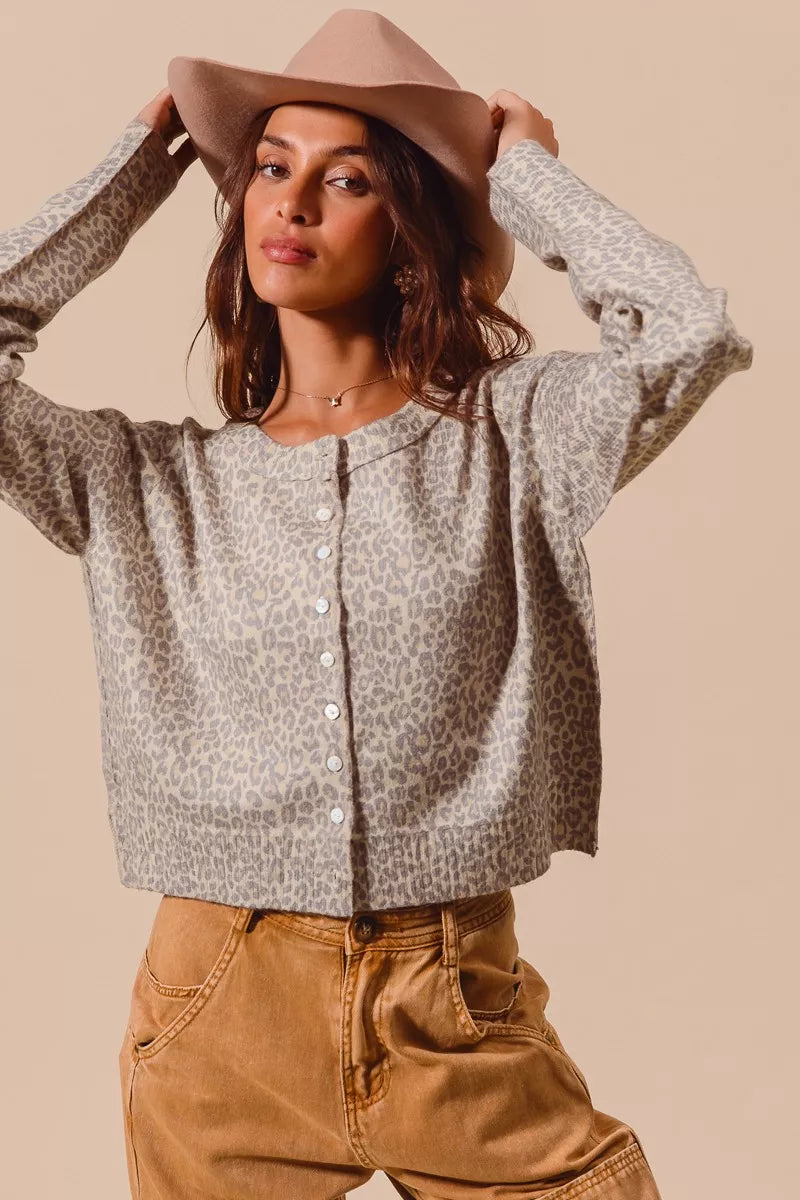 Leopard Print Cardigan