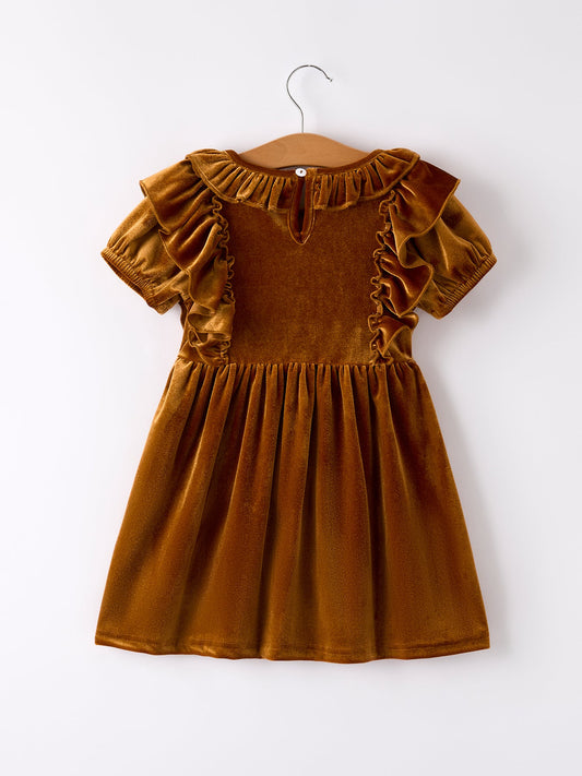 Autumn Velvet Girls Dress — Three Color Options