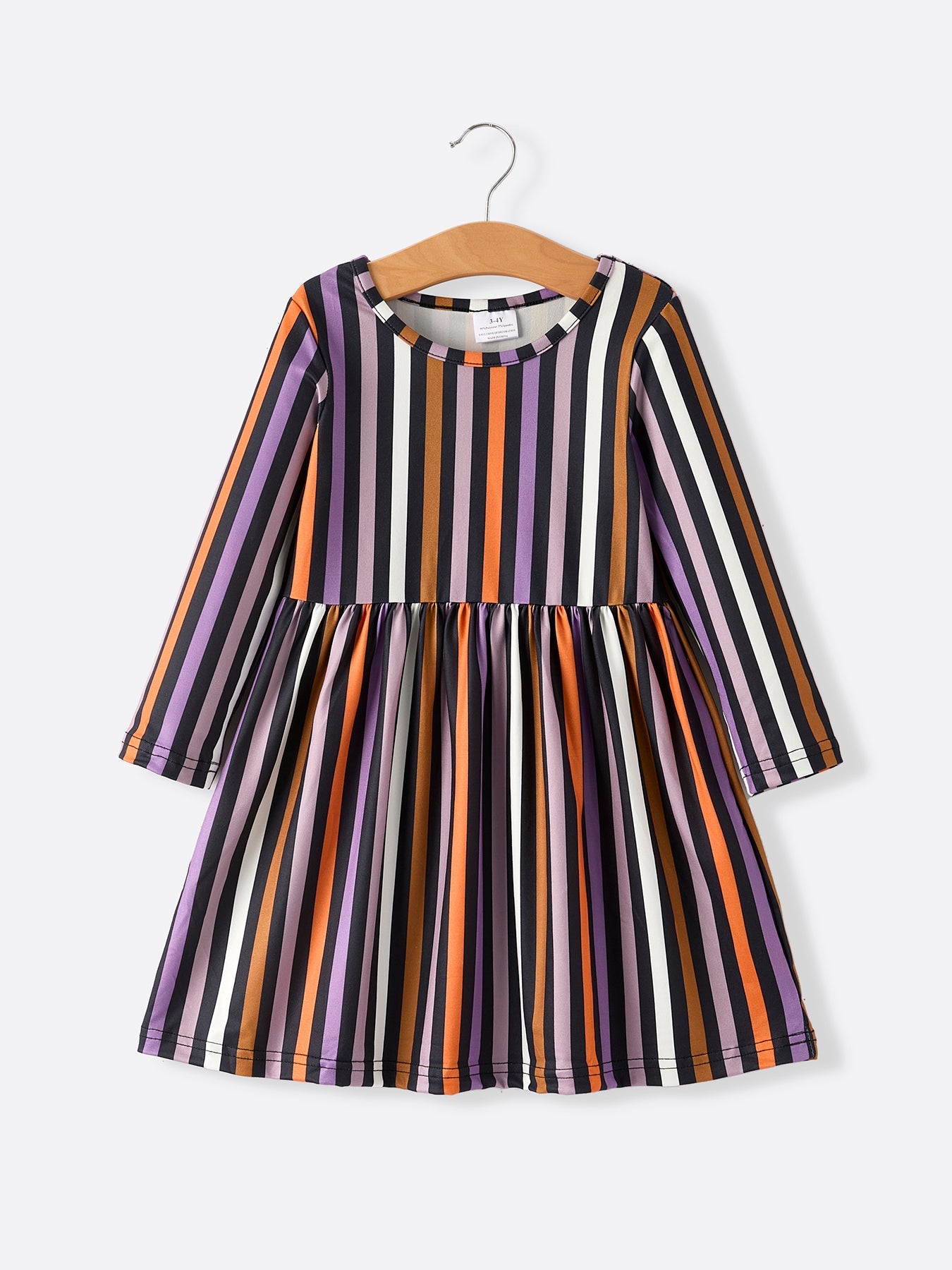 Halloween Ghost And Striped Girls Dress Set (2 pcs)