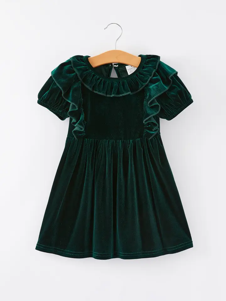 Autumn Velvet Girls Dress — Three Color Options