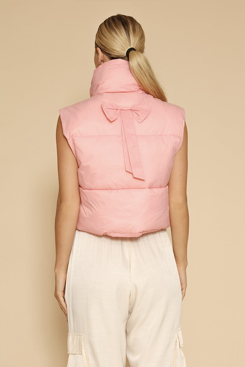 Cropped puffer vest