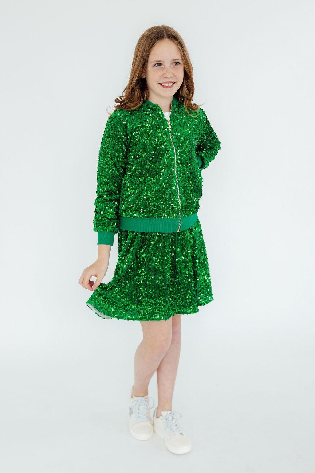 Irish Green Velvet Sequin Jacket