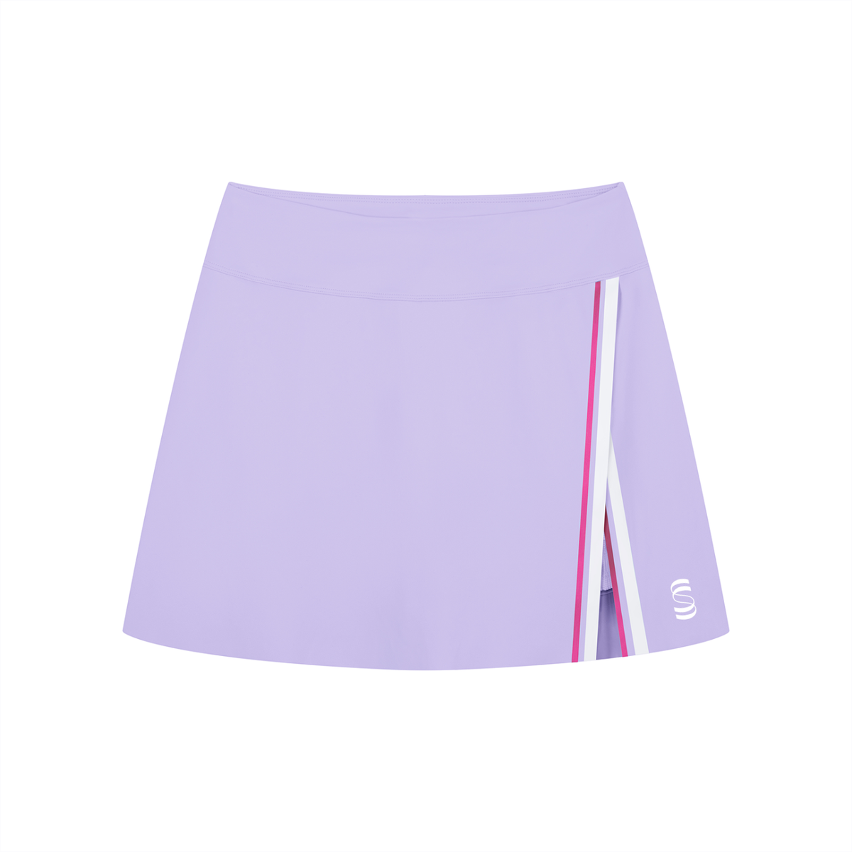 Women's A-Line Contrast Panel Slit Mini Skort