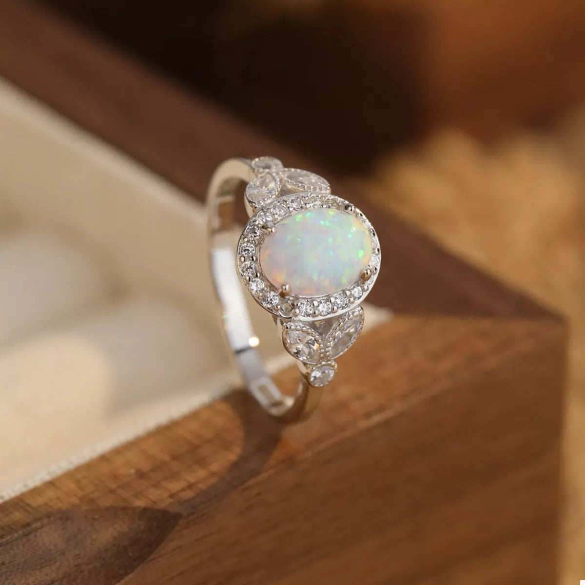 Opalite Halo Ring