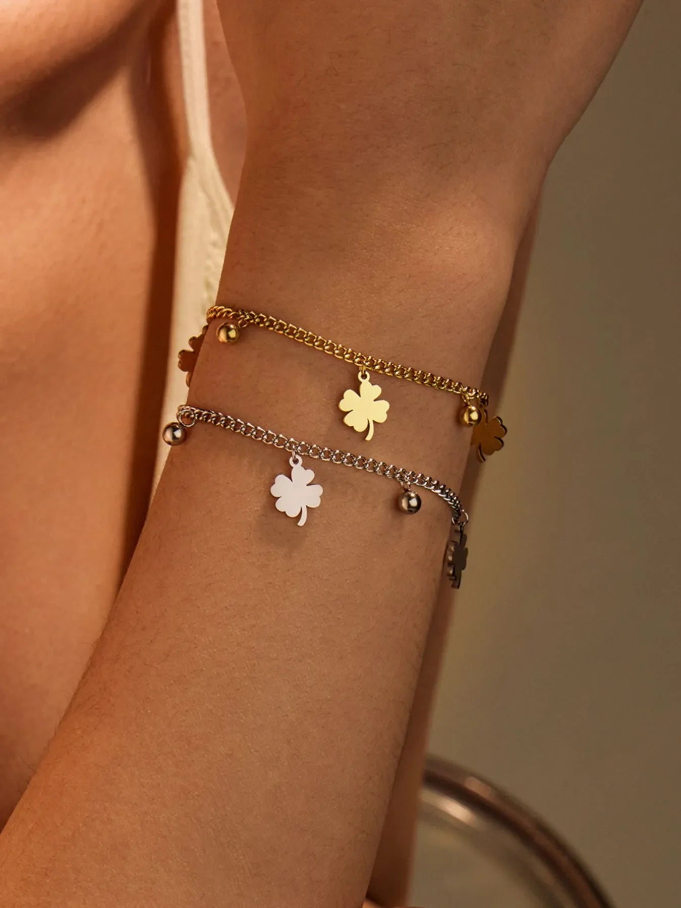 Luck of the Irish - Four Leaf Clover Bracelet