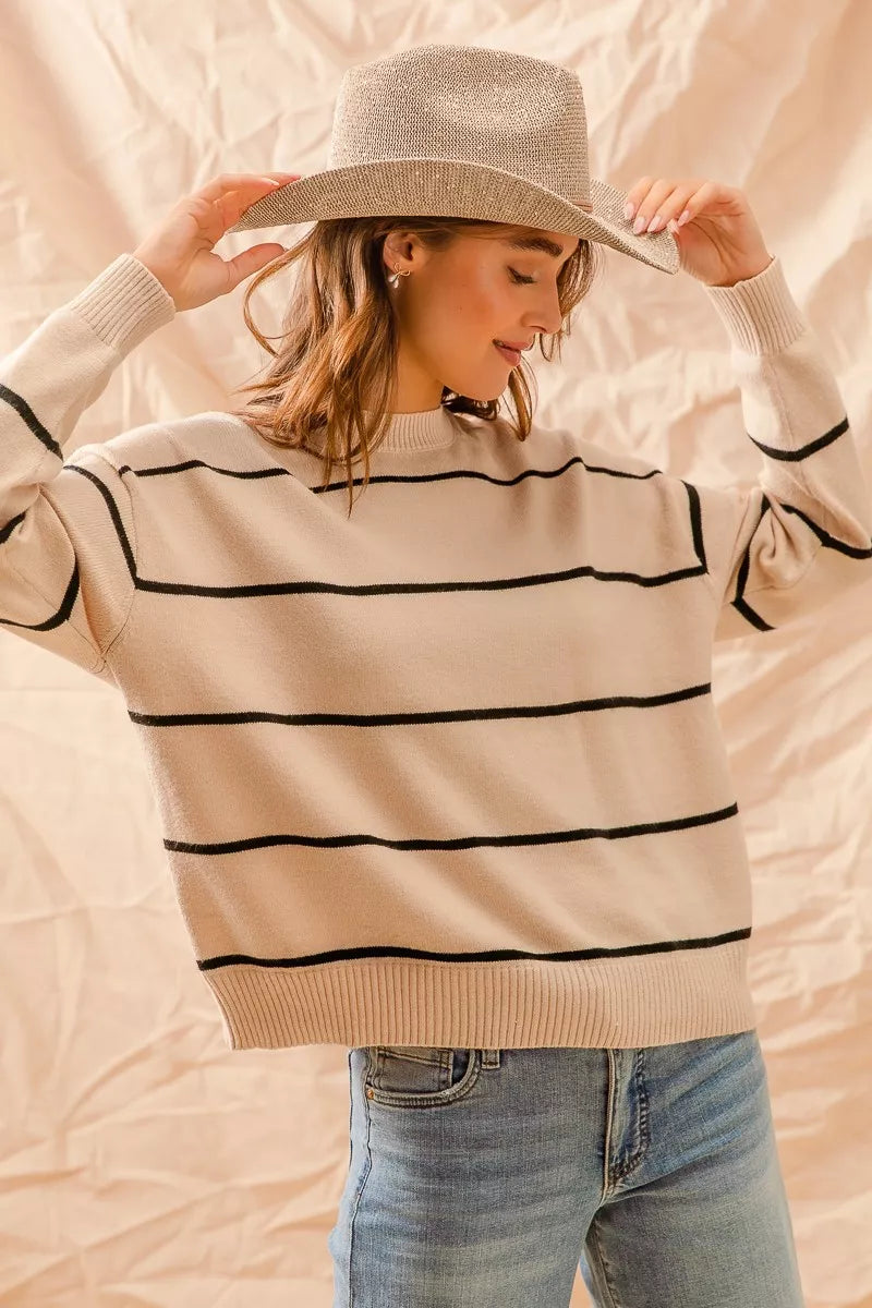 Striped Crew Neck Sweater