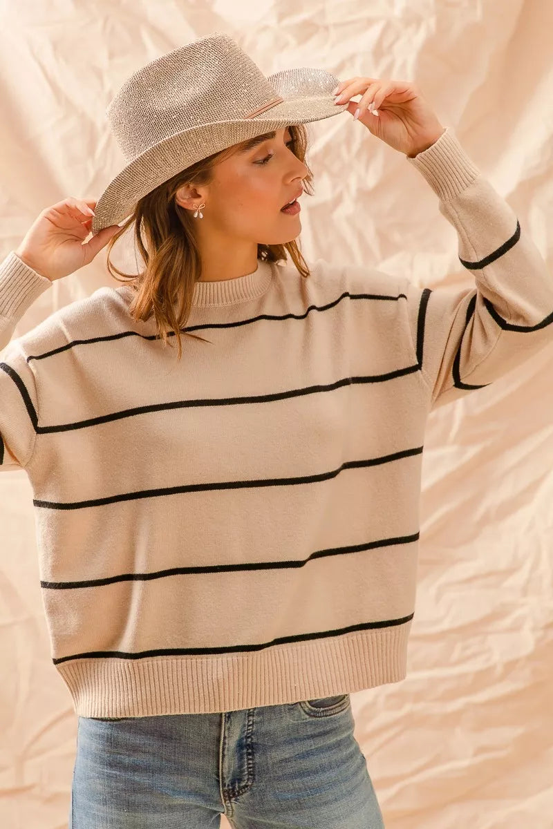 Striped Crew Neck Sweater