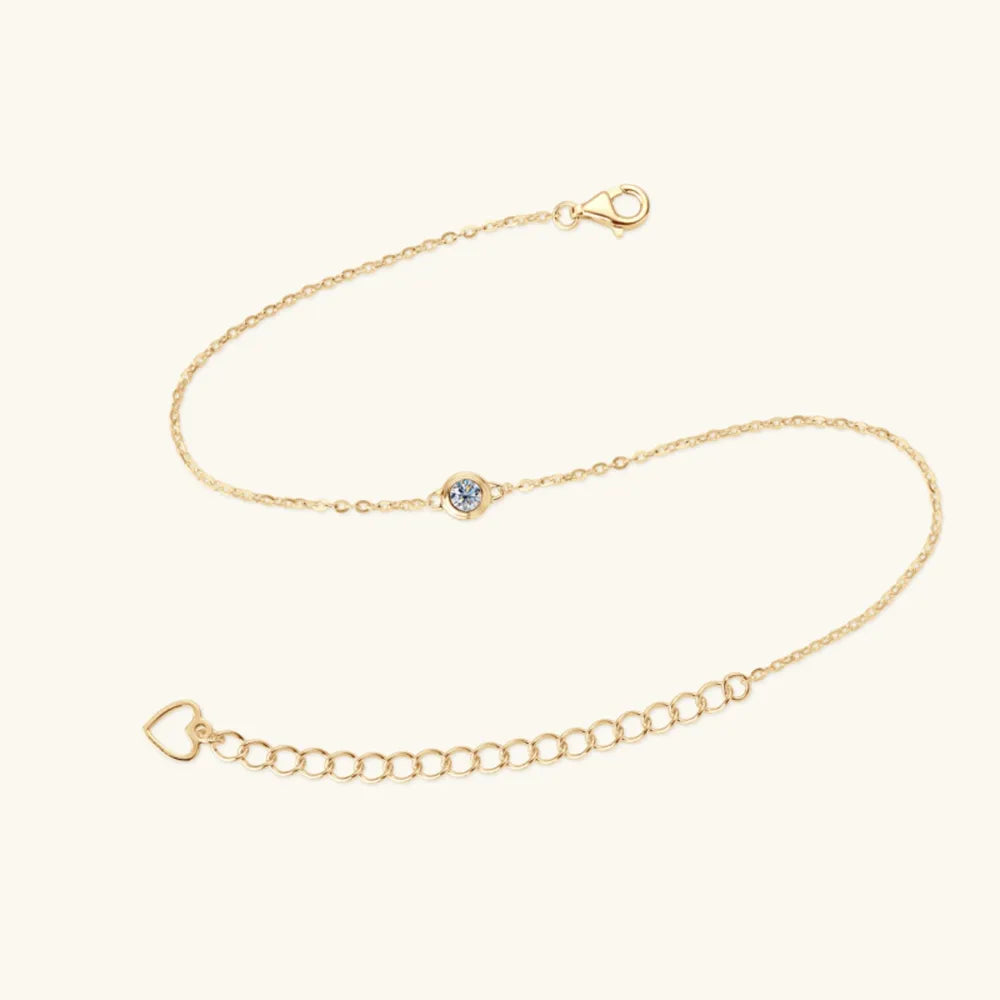 Delicate Moissanite Chain Bracelet