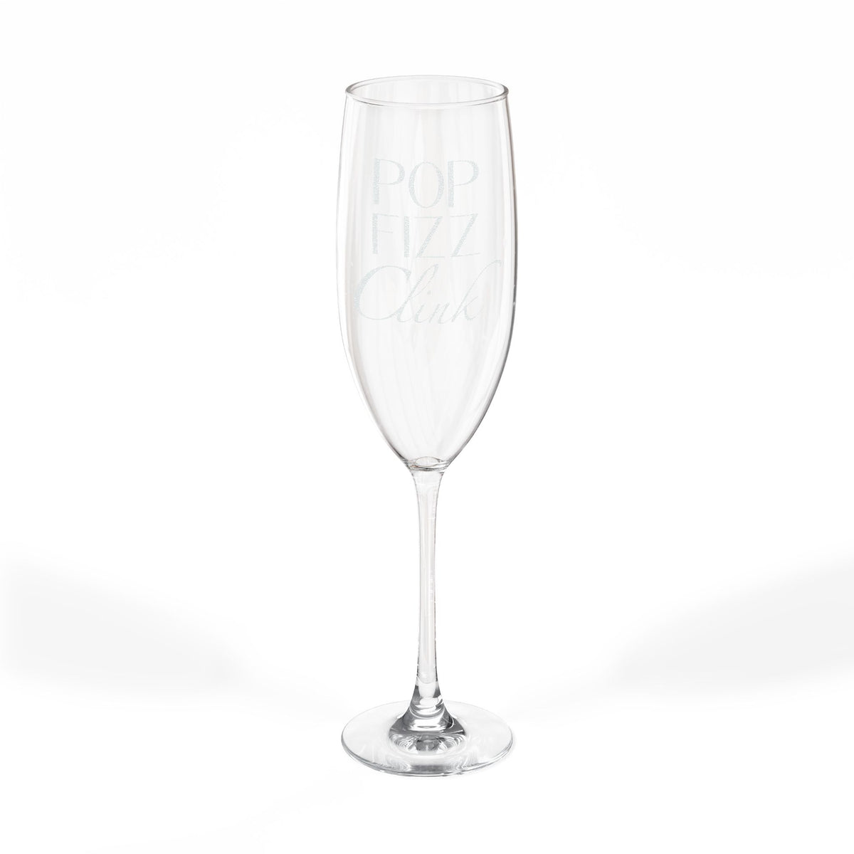 Pop Fizz Clink Champagne Glass | Engraved 8oz Flute