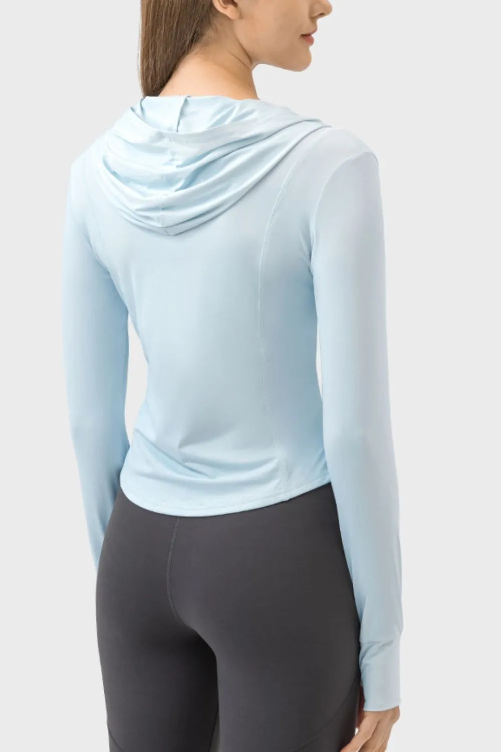 Active Long Sleeve Zip Up Jacket with Hood