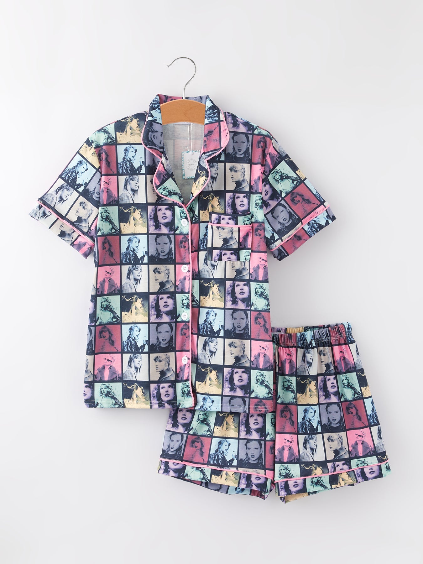 Mommy & Me TS Printed Adult Plaid Pajamas Set