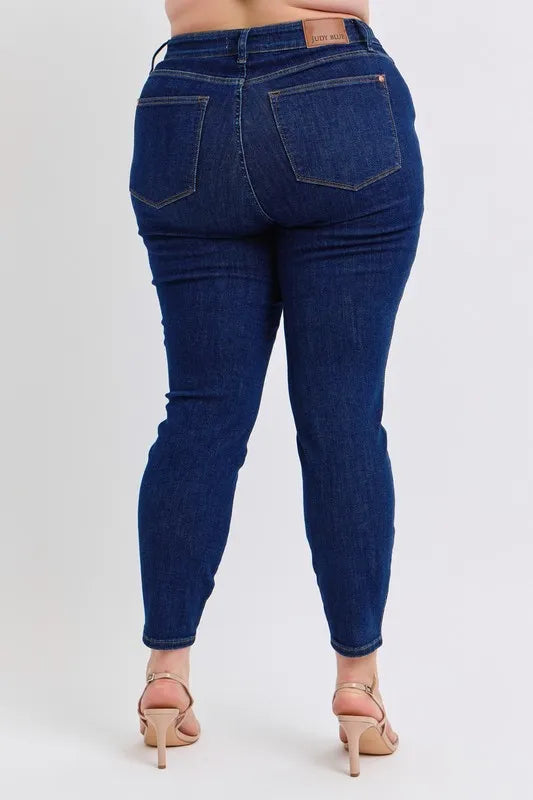 Mid Rise Tummy Control Classic Skinny Jeans