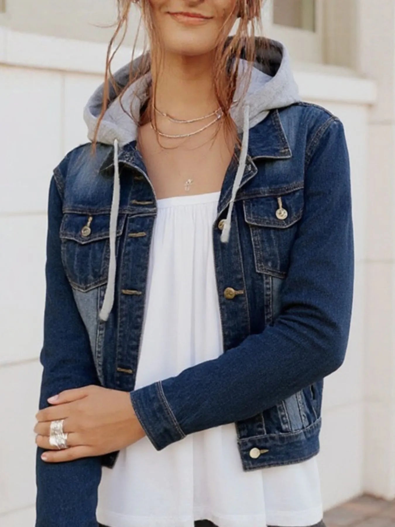 Hooded Denim Jacket