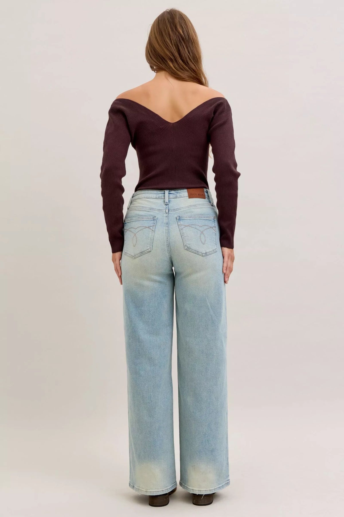 High Waist Column Straight Jeans - Detail View 10