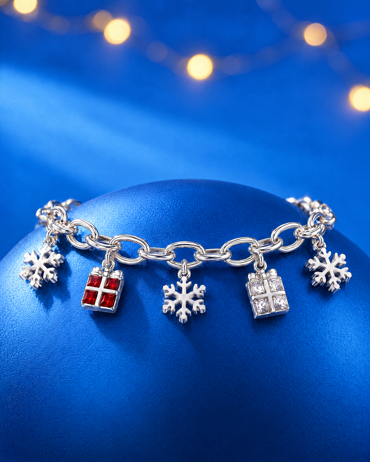 Snowflakes & Presents Multi Charm Bracelet