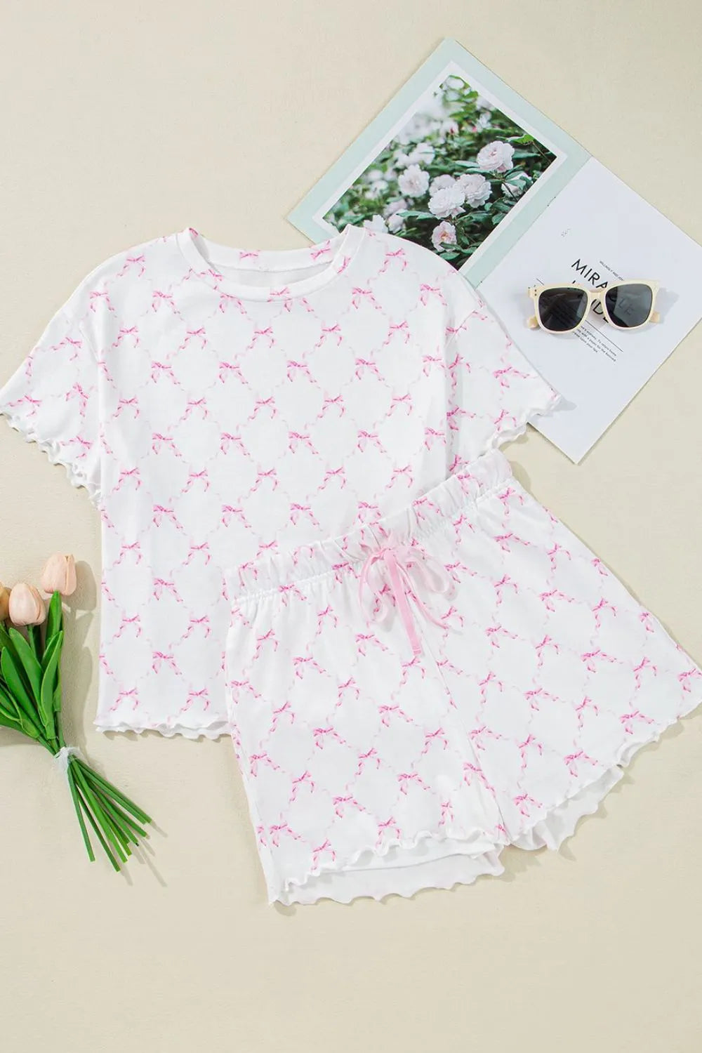 Bow Print Lounge Set