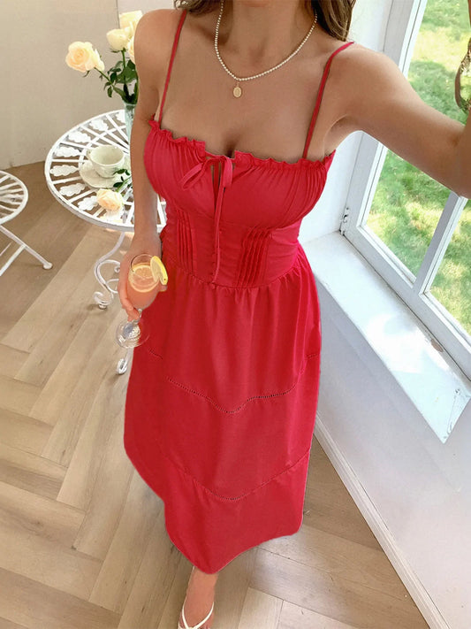 Tie-Front Maxi Dress - Back View