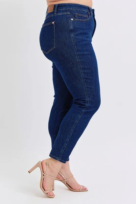 Mid Rise Tummy Control Classic Skinny Jeans
