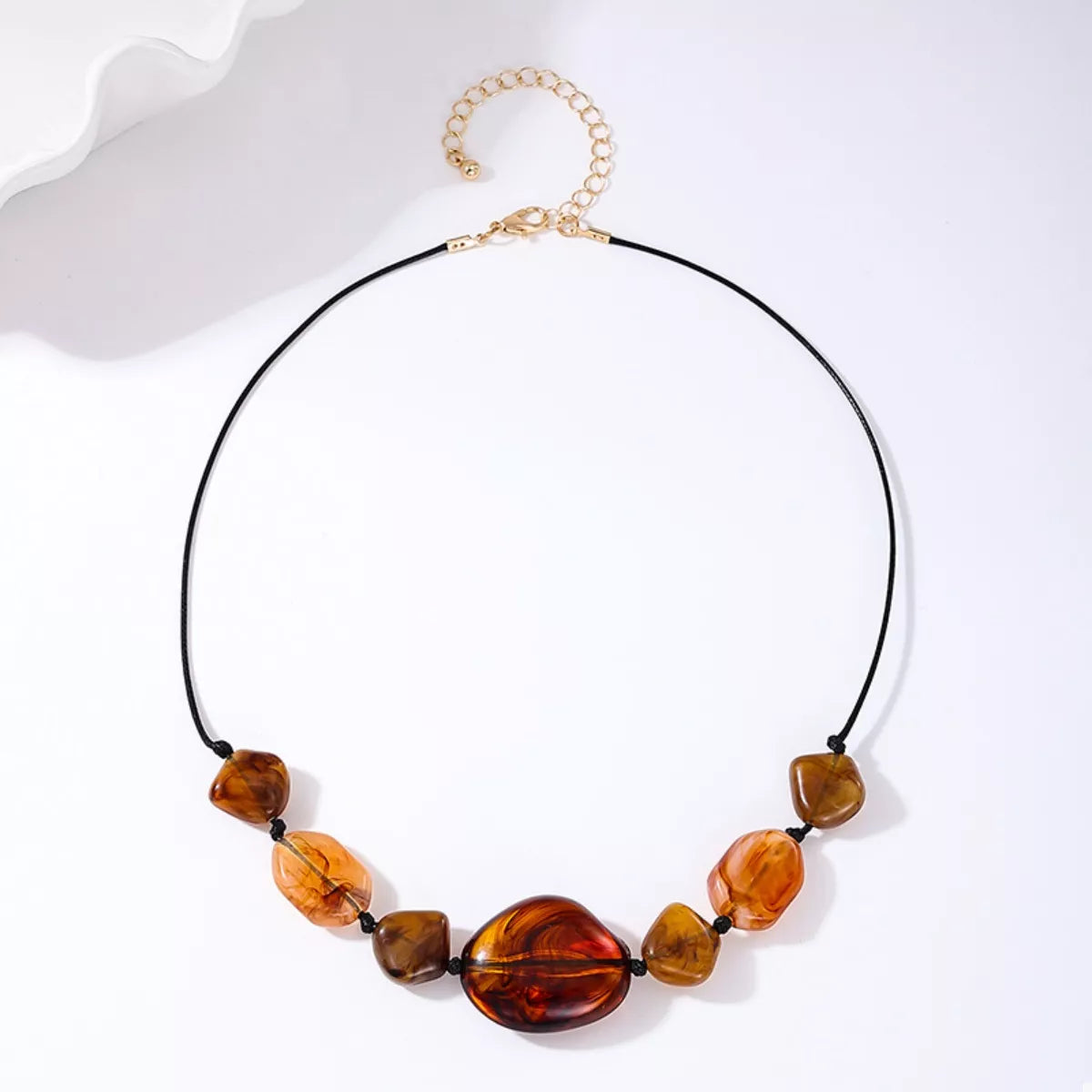 Amber Beaded Statement Necklace