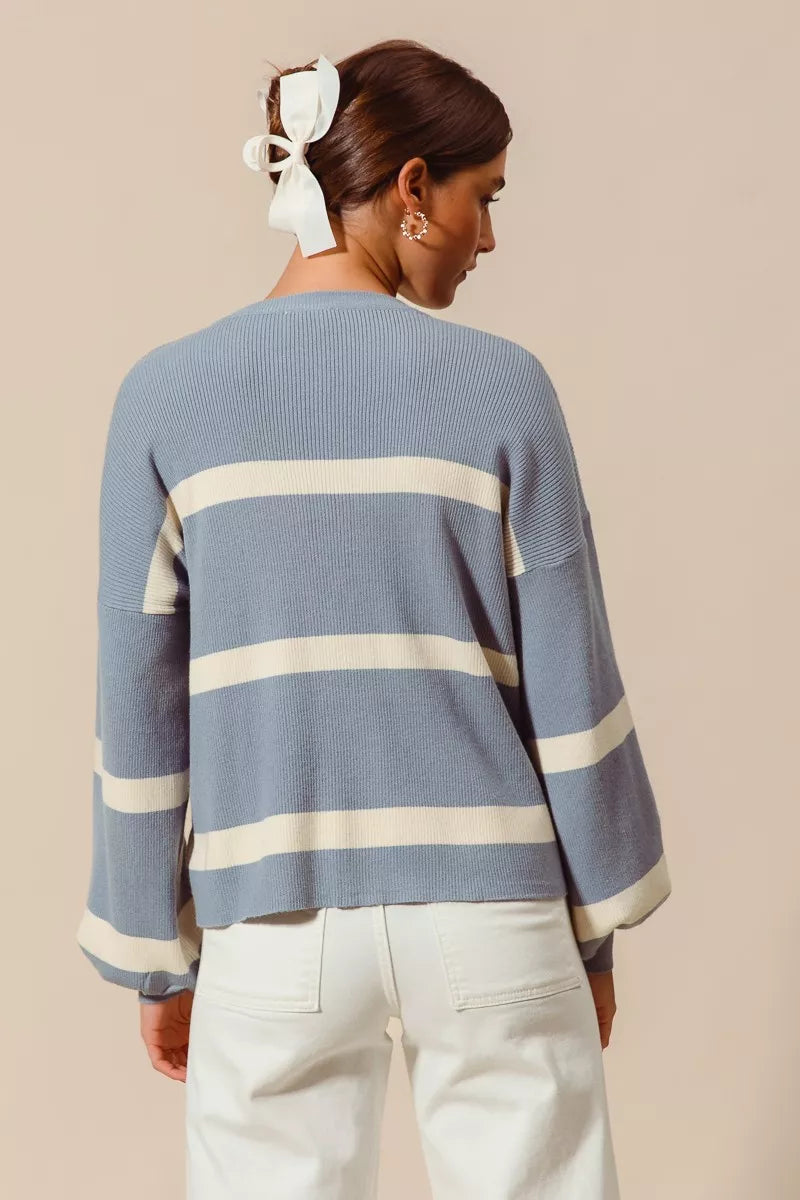 Ribbed Striped Sweater