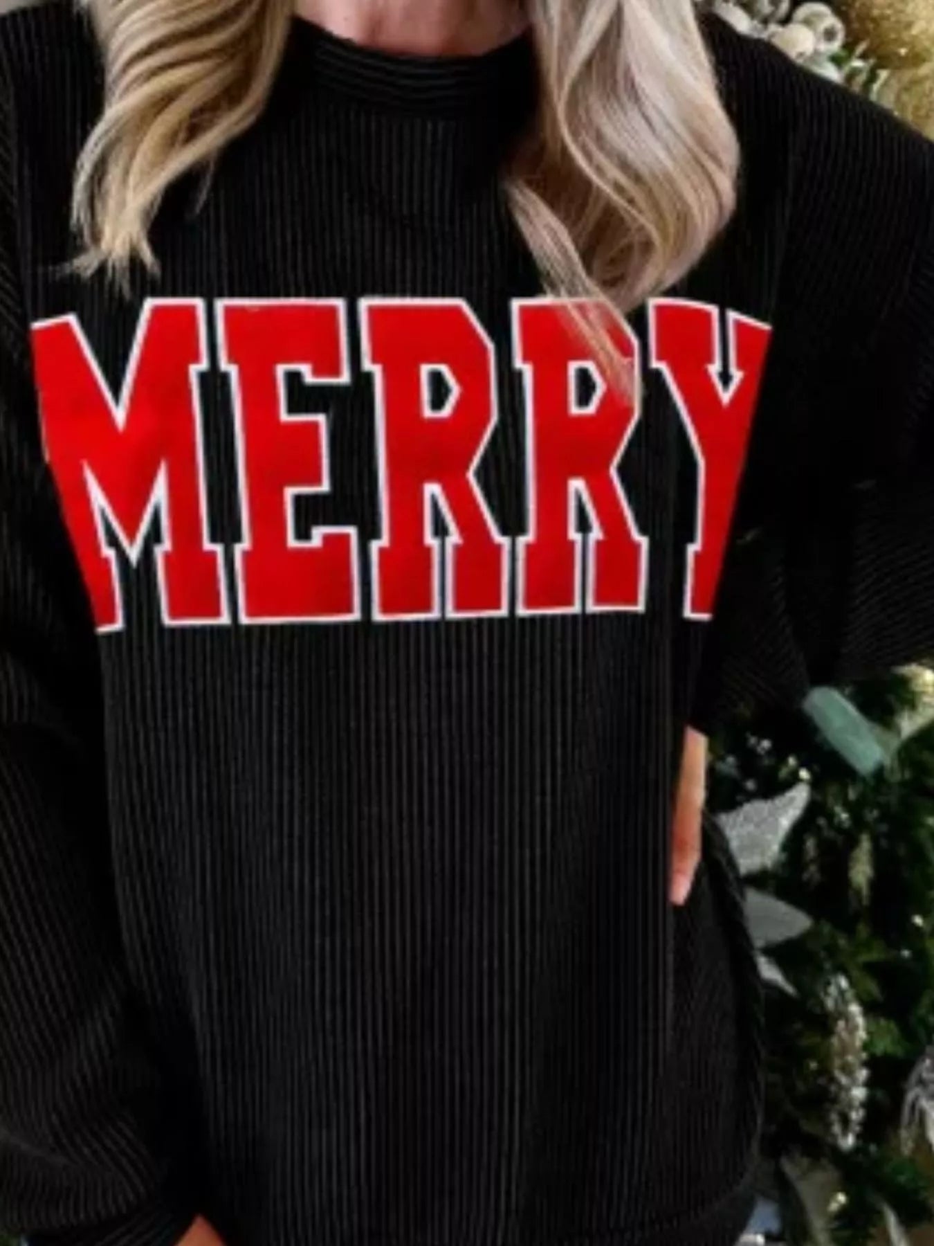 MERRY Appliqué Sweatshirt