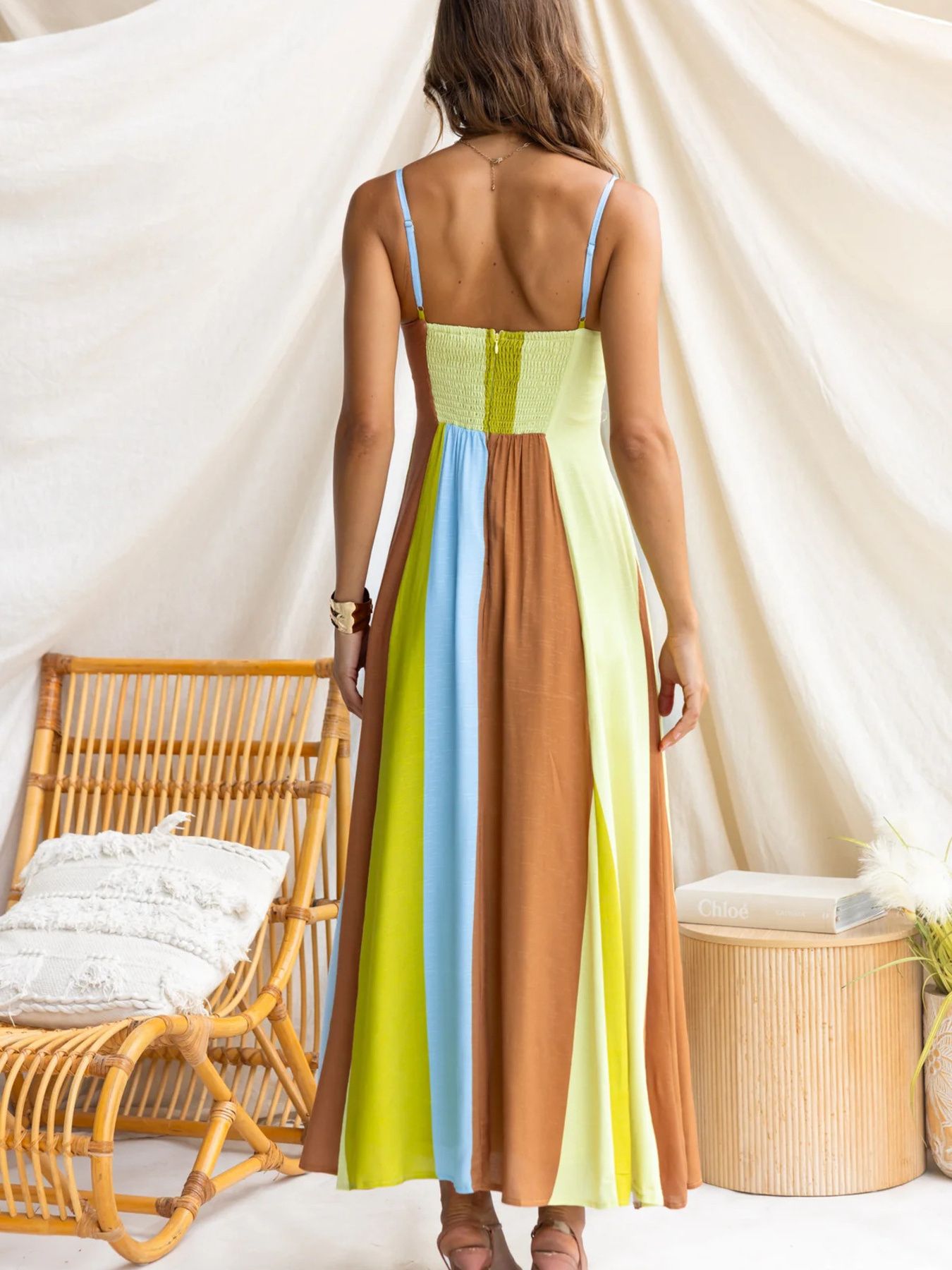 Color Block Maxi Dress