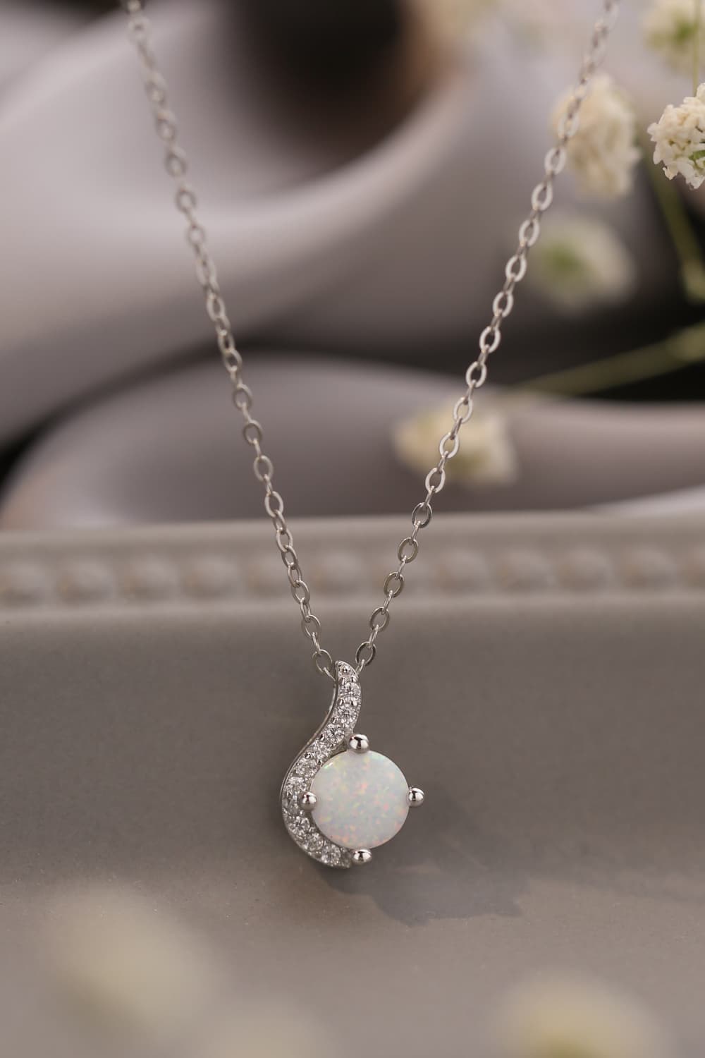 Opal Pendant Necklace