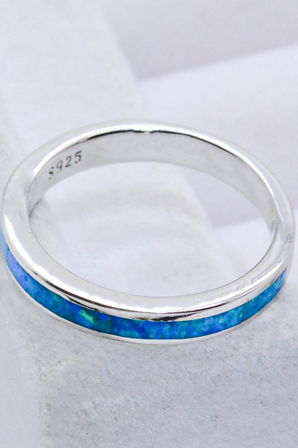 Sterling Silver Sky Blue Opal Ring