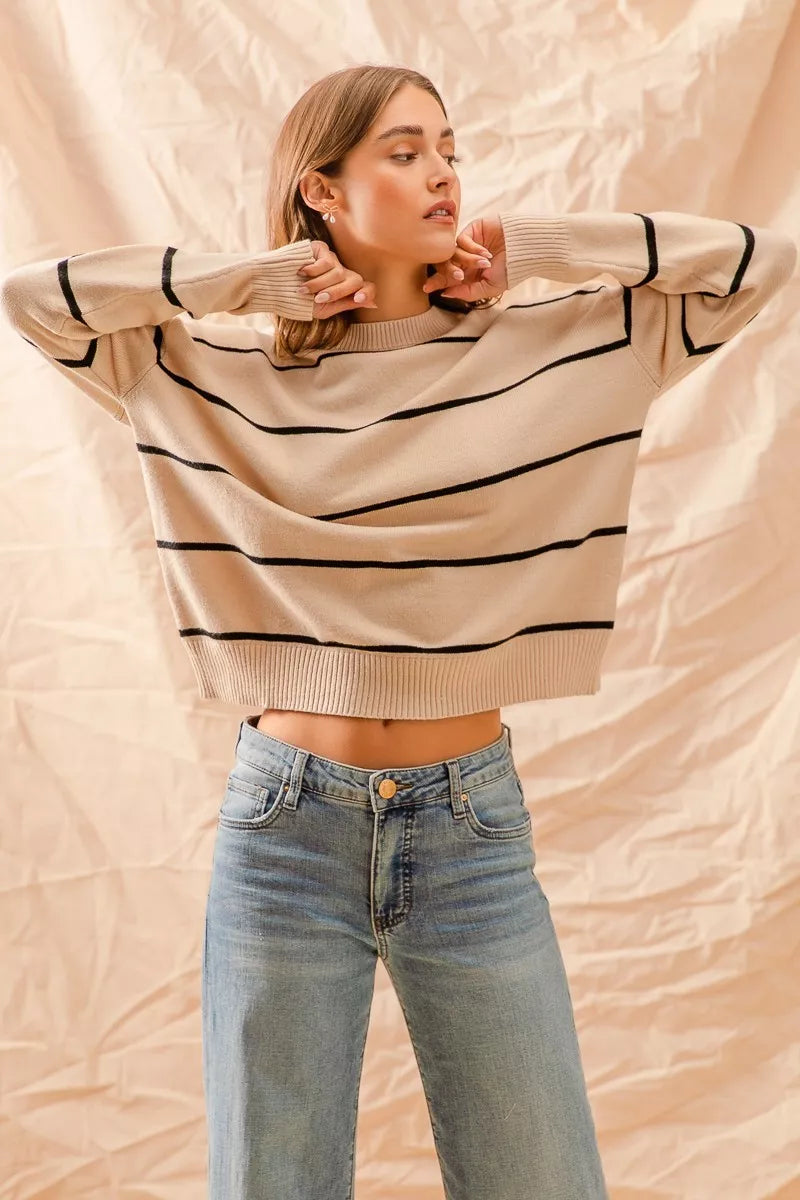 Striped Crew Neck Sweater