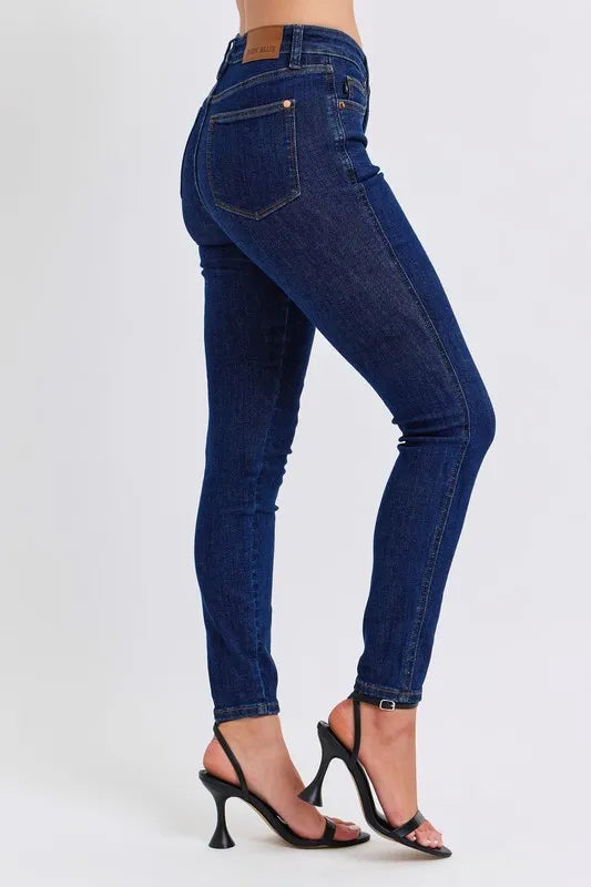 Mid Rise Tummy Control Classic Skinny Jeans