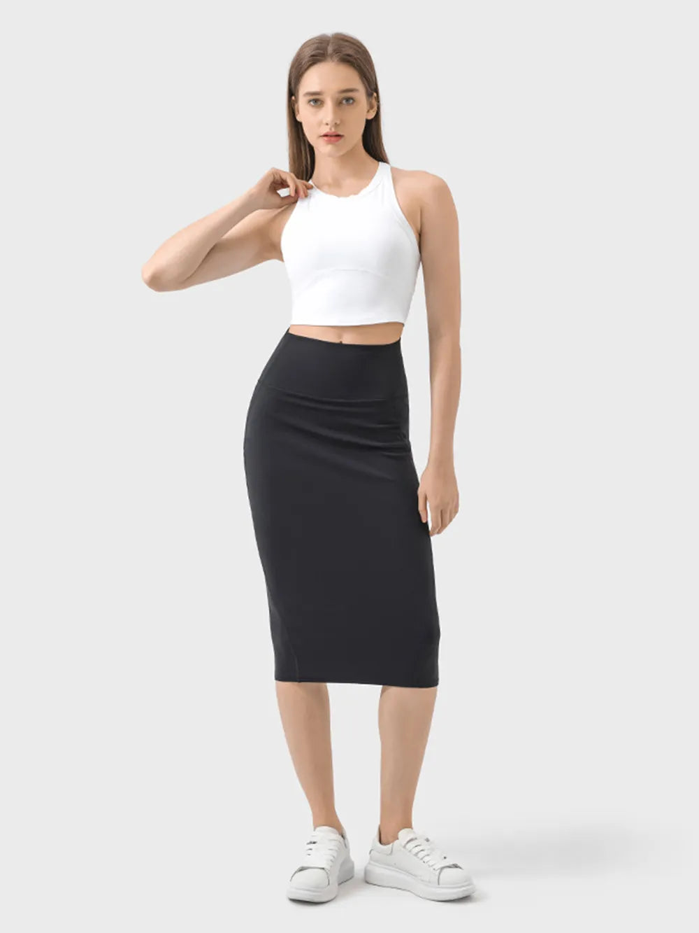 Active Midi Skirt with Back Slit