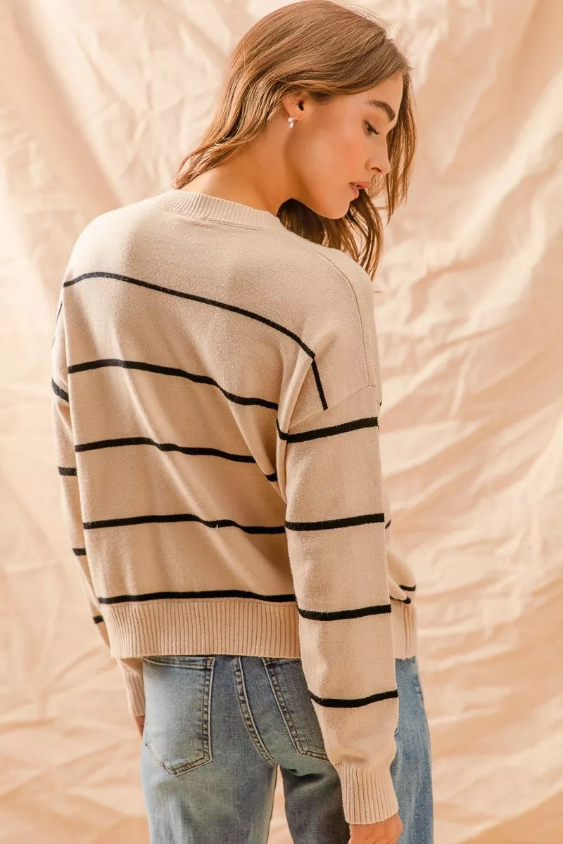 Striped Crew Neck Sweater