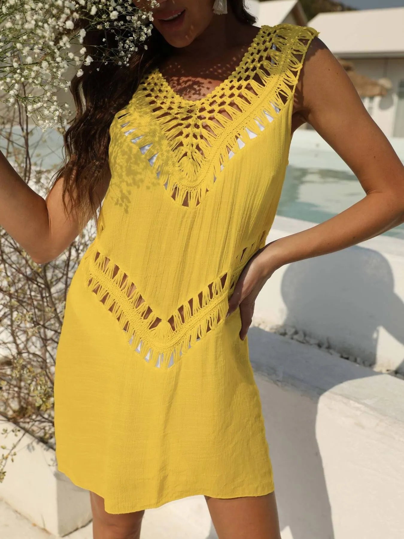 Shore Thing Crochet Cover-Up Dress