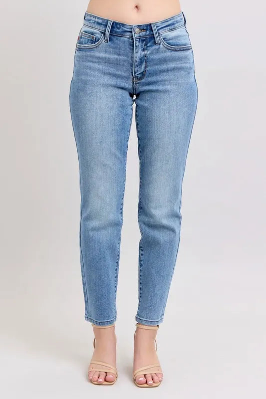 Vintage Wash Slim Jeans - Back View