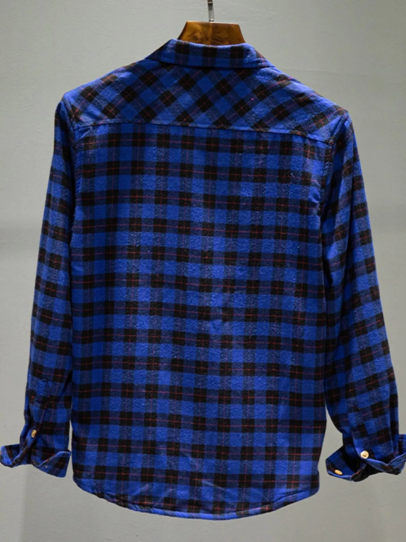 Men's Plaid Button Up Long Sleeve Shirt