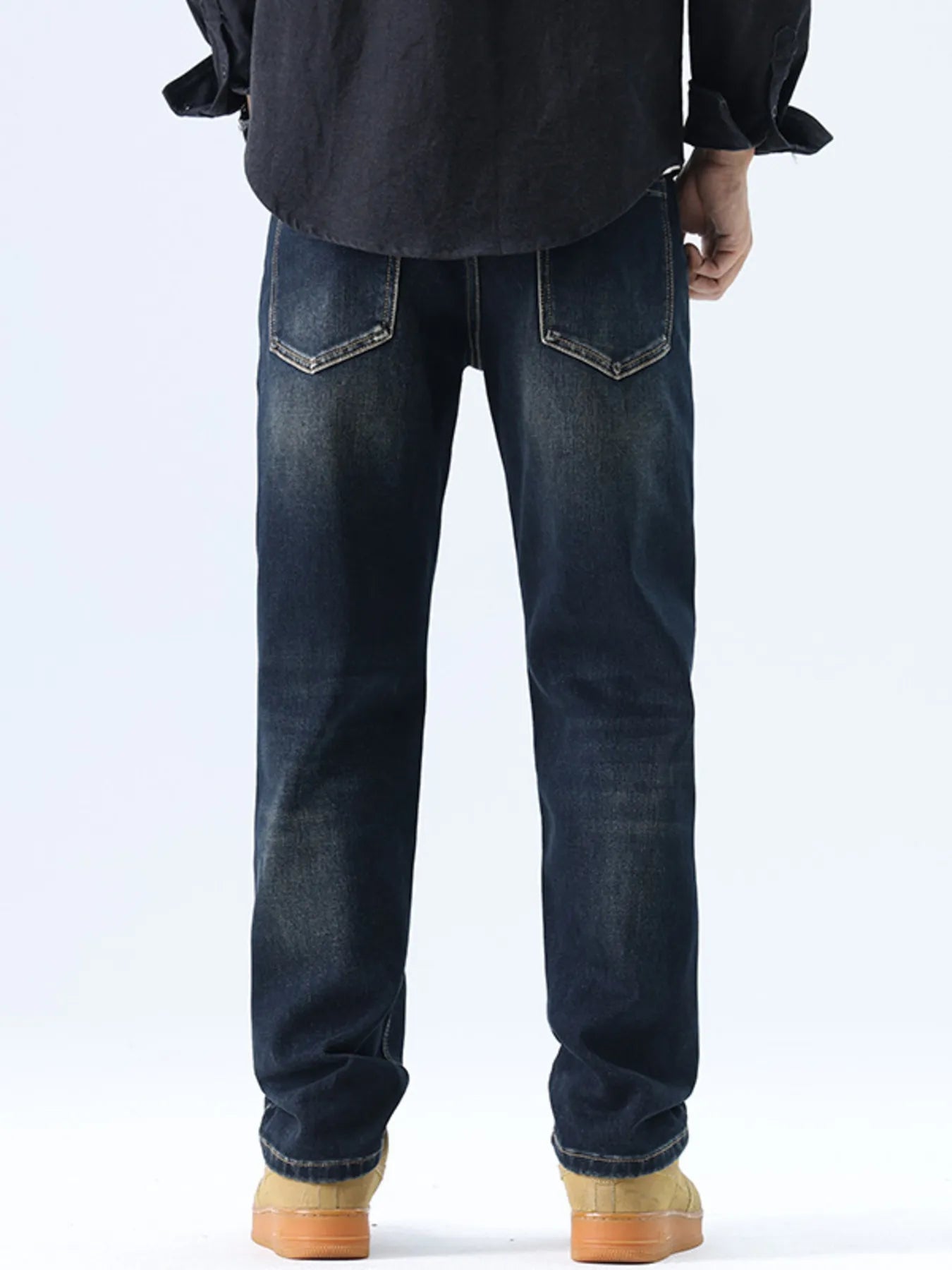 Men's Straight Leg Dark Wash Jeans