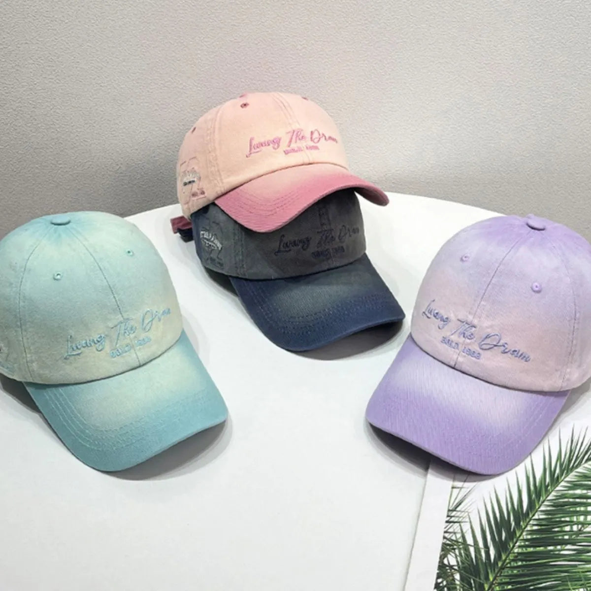 Living the Dream Gradient Denim Baseball Cap