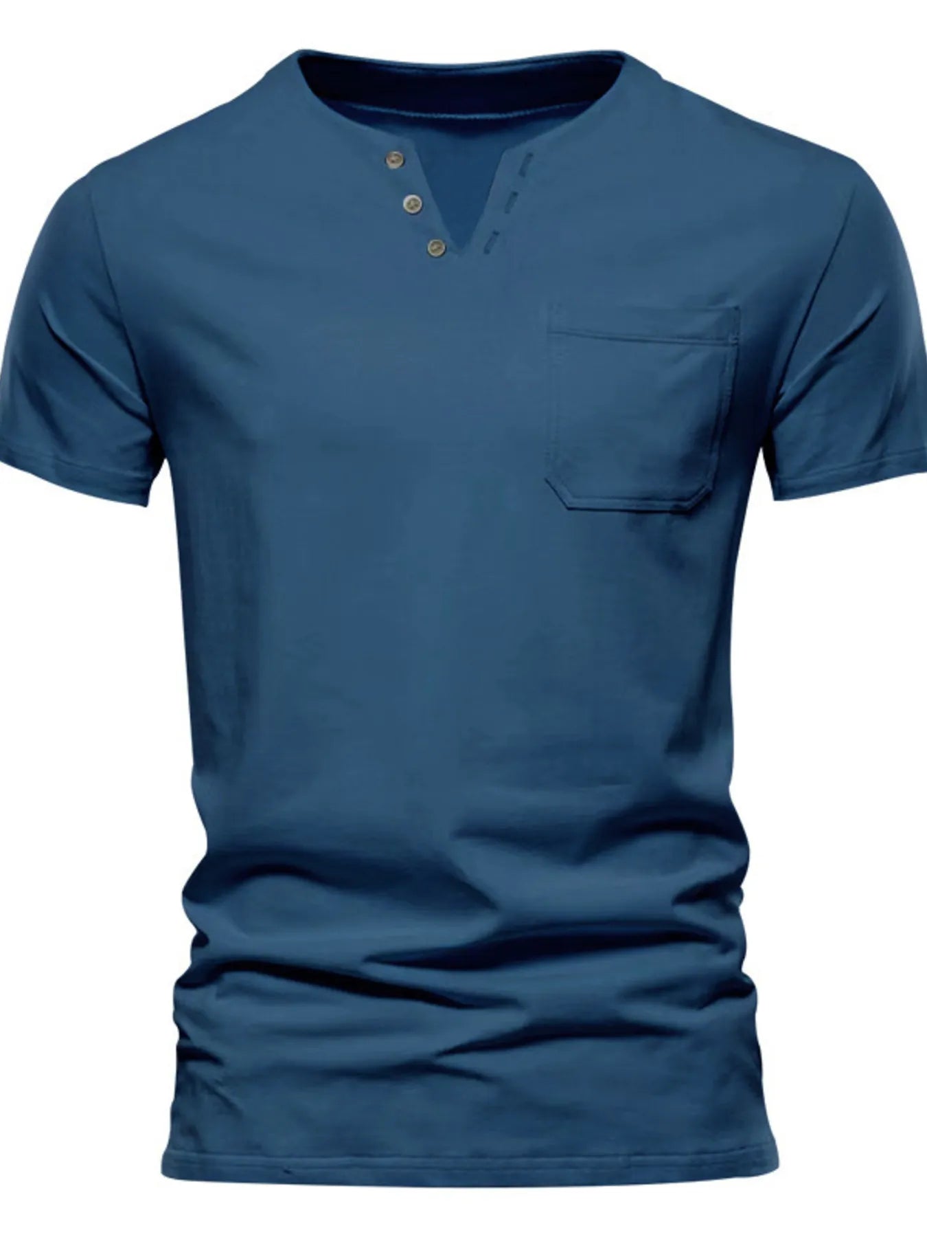 Men's Pocketed Henley Top