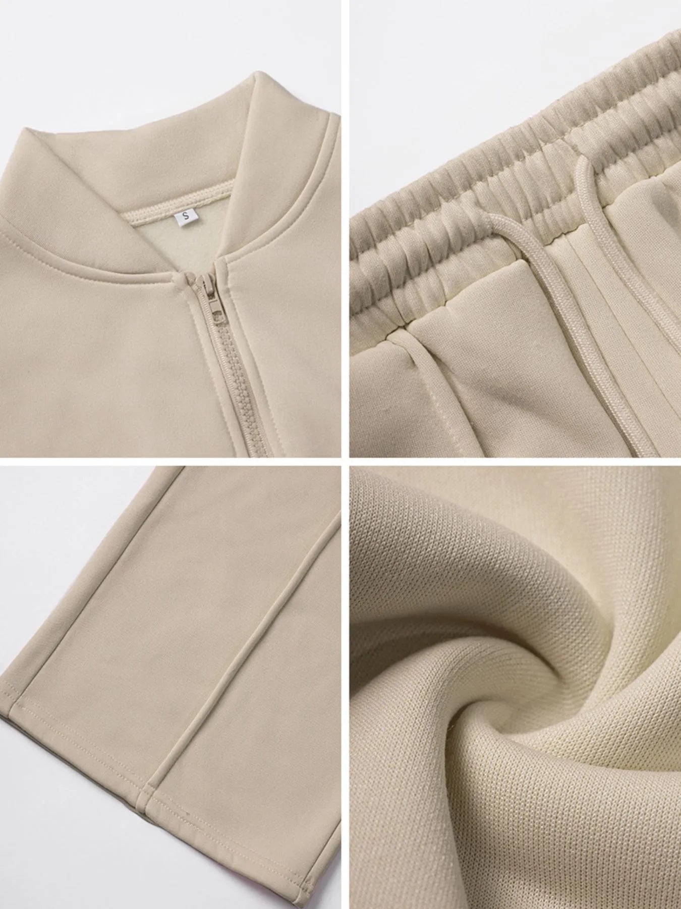 Athleisure Full Zip Jacket and Wide Leg Pant Set